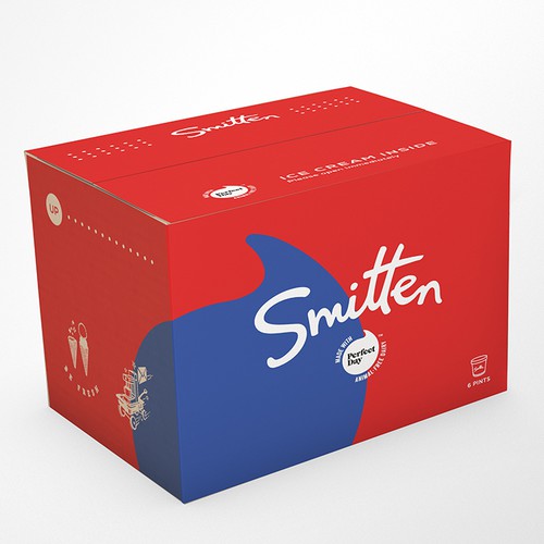 Ice cream packaging with the title 'ENTRY - Smitten Ice Cream Box'