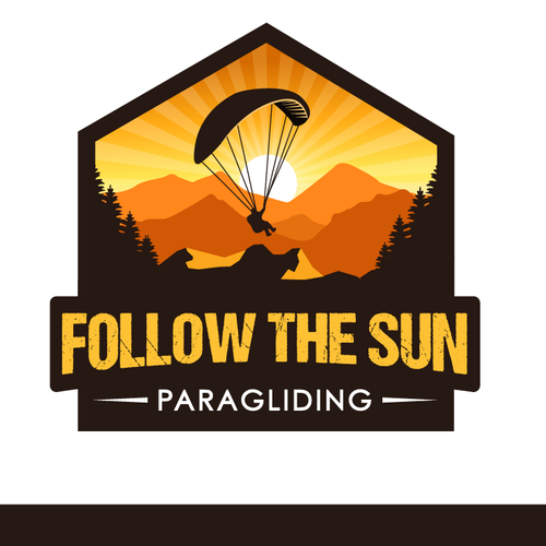 Mountain brand with the title 'Follow the sun paragliding'