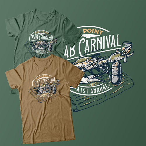 Beer t-shirt with the title 'Crab Festival'