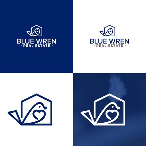 Blue bird logo with the title 'Bird Logo'