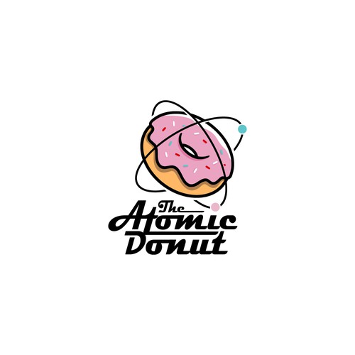 Donut design with the title 'Logo The Atomic Donut'