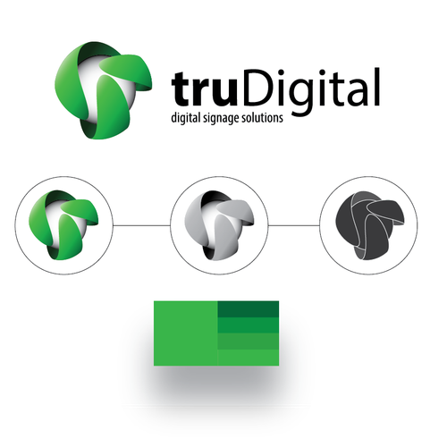 Corporate identity logo with the title 'Help Create the Next Logo for truDigital'