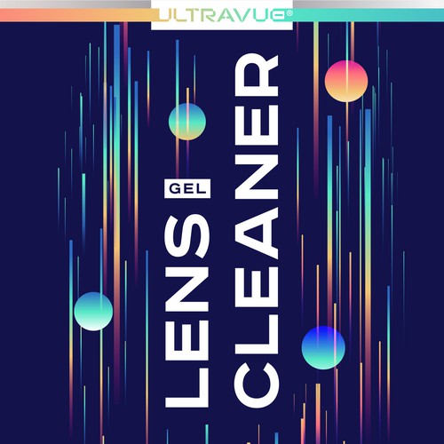 Branding label with the title 'UltraVue Gel Label Design'