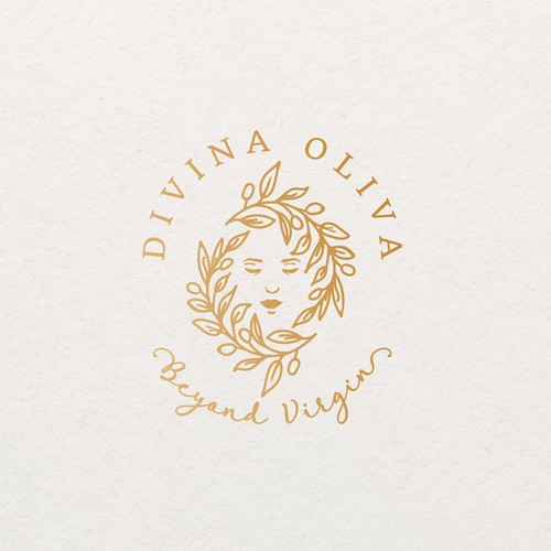 Olive logo with the title 'Feminine logo for Olive Oil'