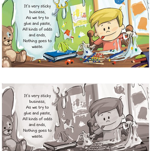 Funny character illustration with the title 'Child Illustration'