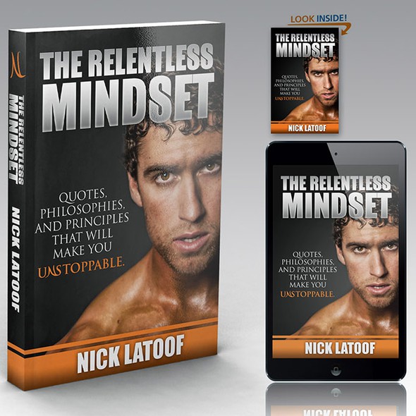 Fitness book cover with the title 'The relentless mindset'