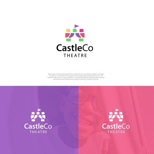 Cheerful design with the title 'CastleCo Theatre'