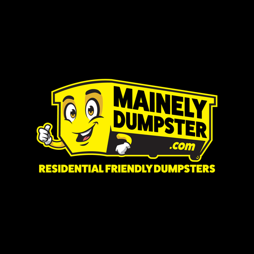 Cleaning brand with the title 'Mainely Dumpster Logo'