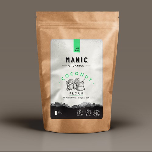 Contemporary packaging with the title 'minimal & organic label design'