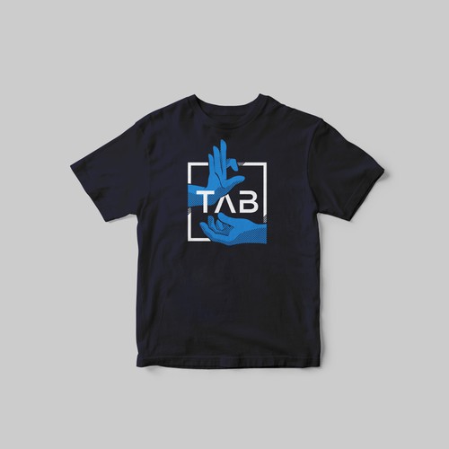 Blue t-shirt with the title 'T-Shirt Design'