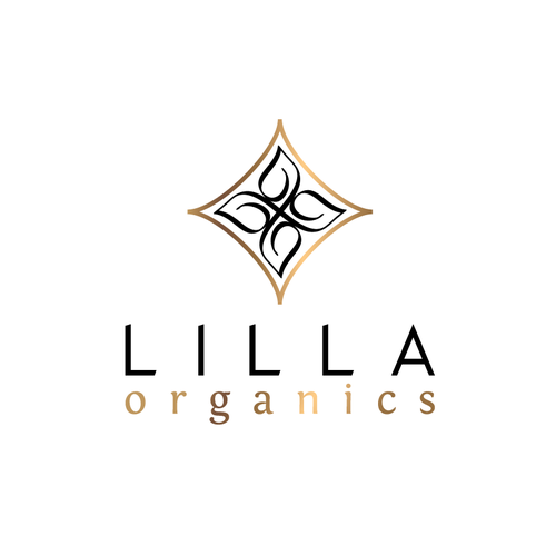 Lotion design with the title 'Lilla Organics - organic CBD products company'