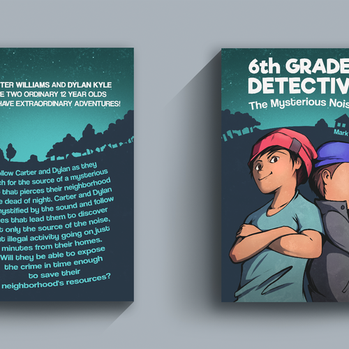 Detective book cover with the title '6th grader detective'
