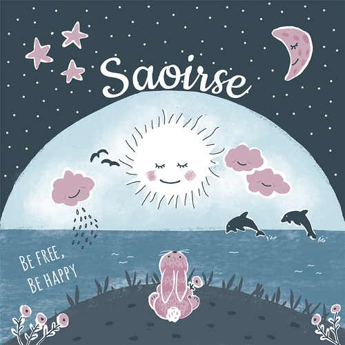 Baby artwork with the title 'Illustration for the baby room'