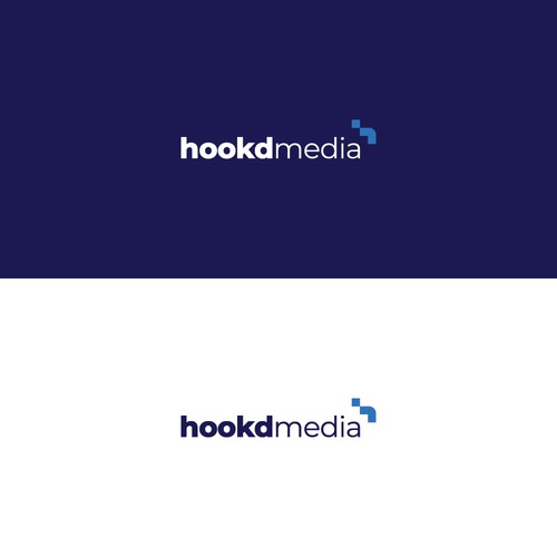 Web design logo with the title 'Hookd Media'
