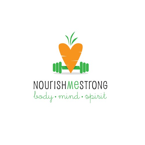 Carrot design with the title 'Visual Synthesis of Care and Clean Eating'