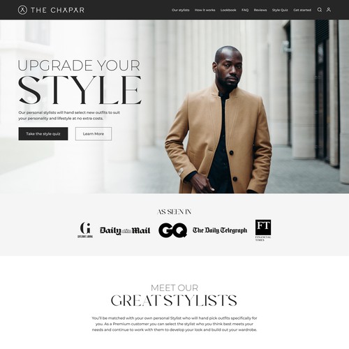 Fashion website with the title 'Chapar Home Page'