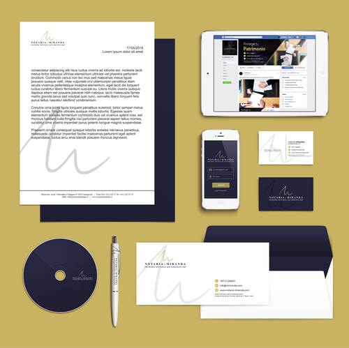 Law firm brand with the title 'Notaría Miranda'