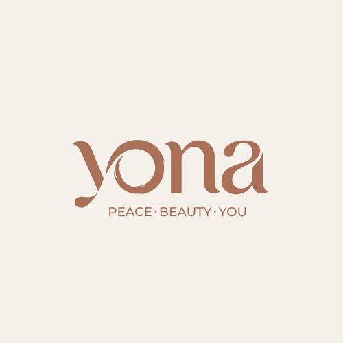 Abstract logo with the title 'Yona'