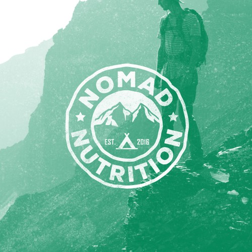 Healthy brand with the title 'Nomad Nutrition Logo & Brand Identity'