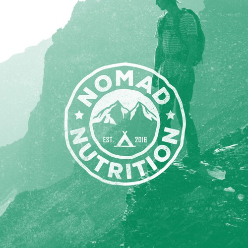 Timeless brand with the title 'Nomad Nutrition Logo & Brand Identity'