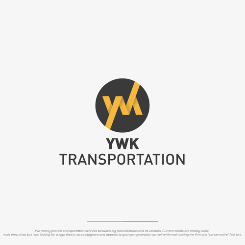 Transportation brand with the title 'Logo Concept for YWK Transportation'