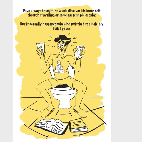 Toilet design with the title 'Design a funny greeting card!'