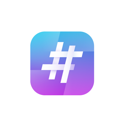 Icon design for Hashtag Generator