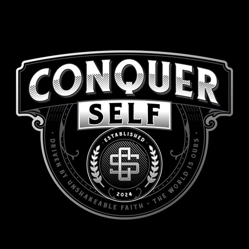 Athletic logo with the title 'Conquer Self'