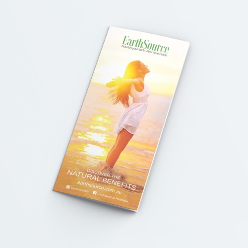 Relaxation design with the title 'Informative Brochure for Earth Source'