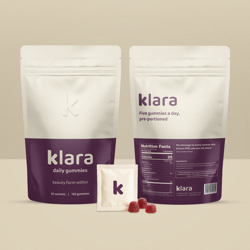 Packaging with the title 'Plum and Cream Packaging Design for a Debut Kickstarter Wellness Brand'