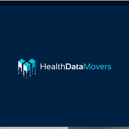Data science logo with the title 'Logo Design for Health Data Movers.'