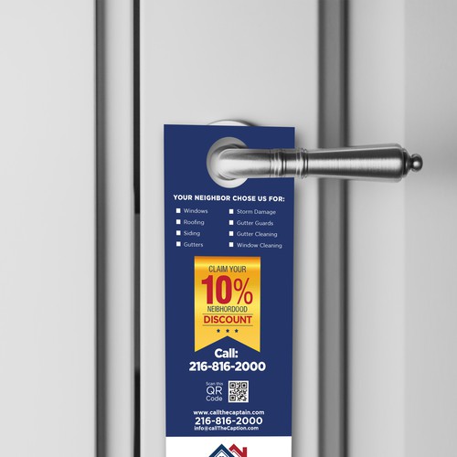 Door hanger design with the title 'Door hanging tag '