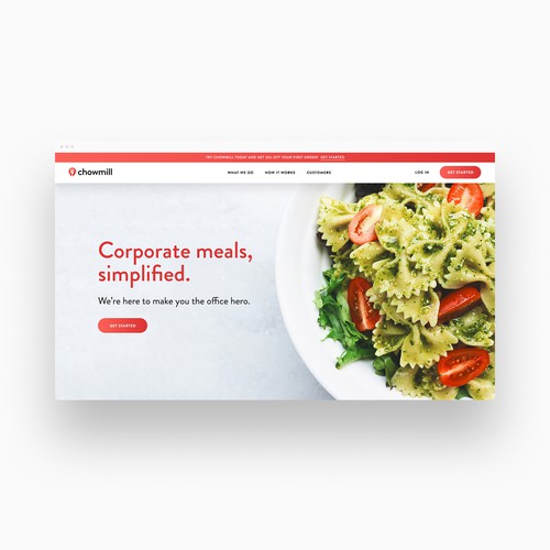 Photography website with the title 'Modern Meal Delivery Website'
