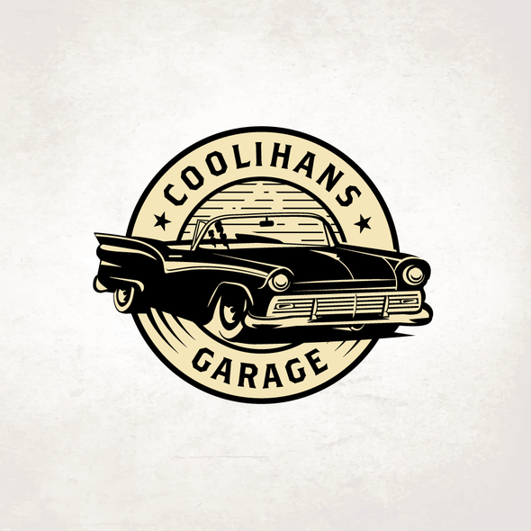 Ford mustang logo with the title 'Coolihans Garage'