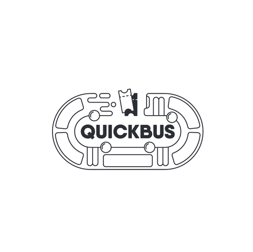 Bus logo with the title 'QuickBus logo'