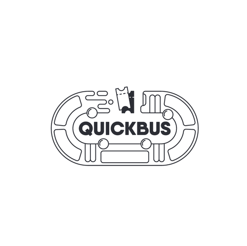 Bus design with the title 'QuickBus logo'