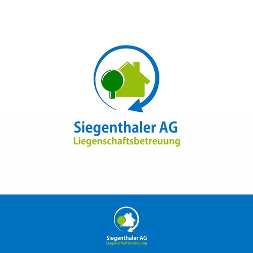 Gardening logo with the title 'Logo for a Swiss facility management enterprise'