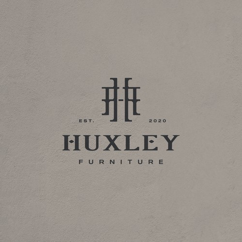Household interior design logo with the title 'Huxley Furniture'