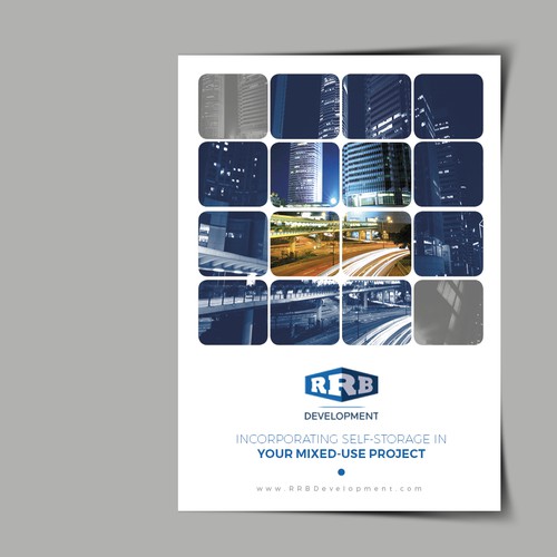 A4 design with the title 'Marketing brochure for real estate developer'