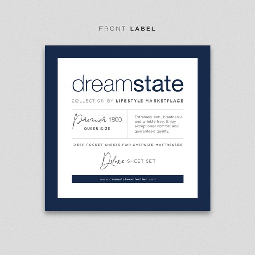 Clean label with the title 'Moden Minimalist Label Design'