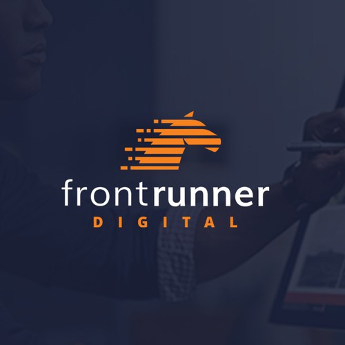 Horse logo with the title 'Logo design for a web based agency delivering top notch digital marketing solutions'