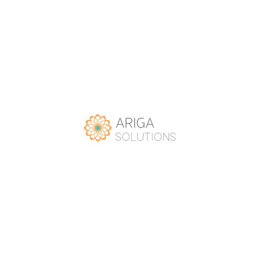 Pretty logo with the title 'Ariga Solutions Logo Concept'