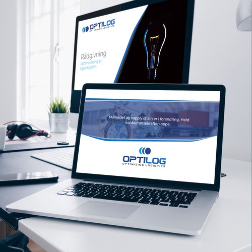 Logistics design with the title 'PowerPoint Presentation for a Logistics Company'