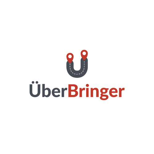 Shipping logo with the title 'Logo design for ÜberBringer'