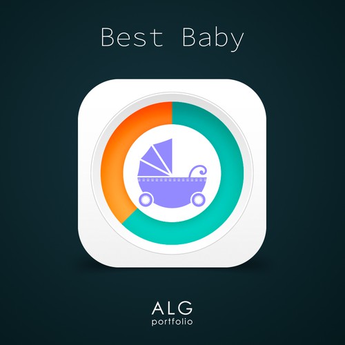 Track design with the title 'Icon design for Best Baby app'