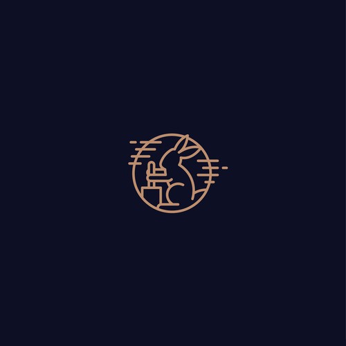 Mythology logo with the title 'Moon Rabbit Logo'