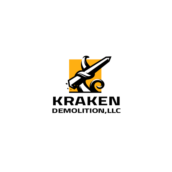 Demolition logo with the title 'Kraken Demolition'