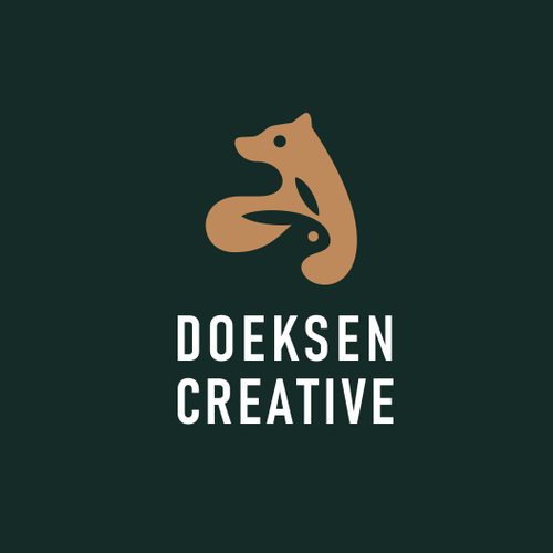 Bear head logo with the title 'DOEKSEN CREATIVE'