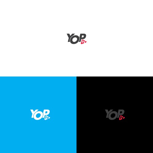 Entertainment brand with the title 'Yop TV logo design'