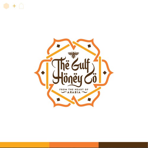 Middle Eastern logo with the title 'The gulf honey co'